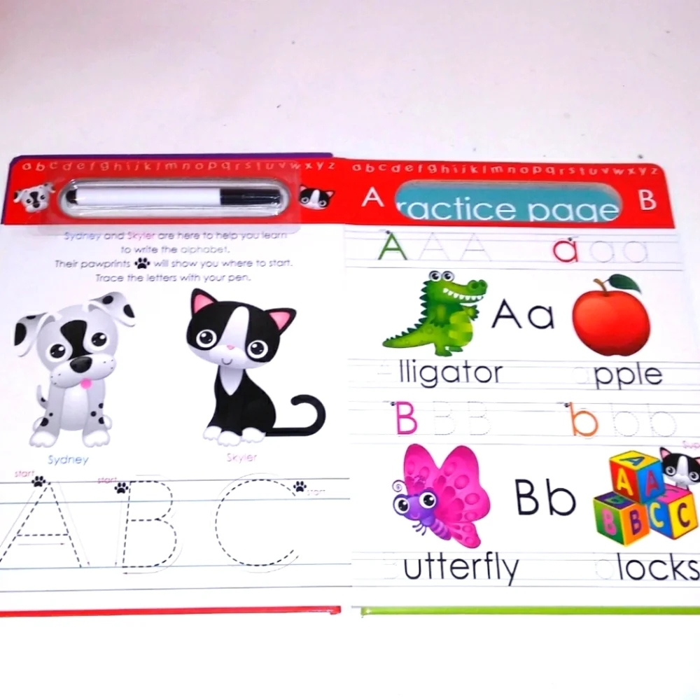Write & Wipe Little Learning Alphabet Book Educational Toys Kids